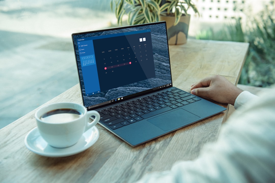 Modern AI assistant interface displayed on a laptop in a clean workspace